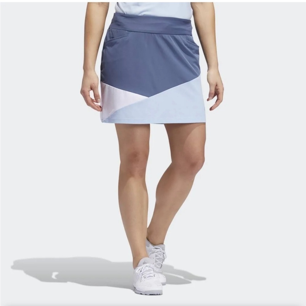 Adidas Colorblocked golf Skort size medium tech ink blue white